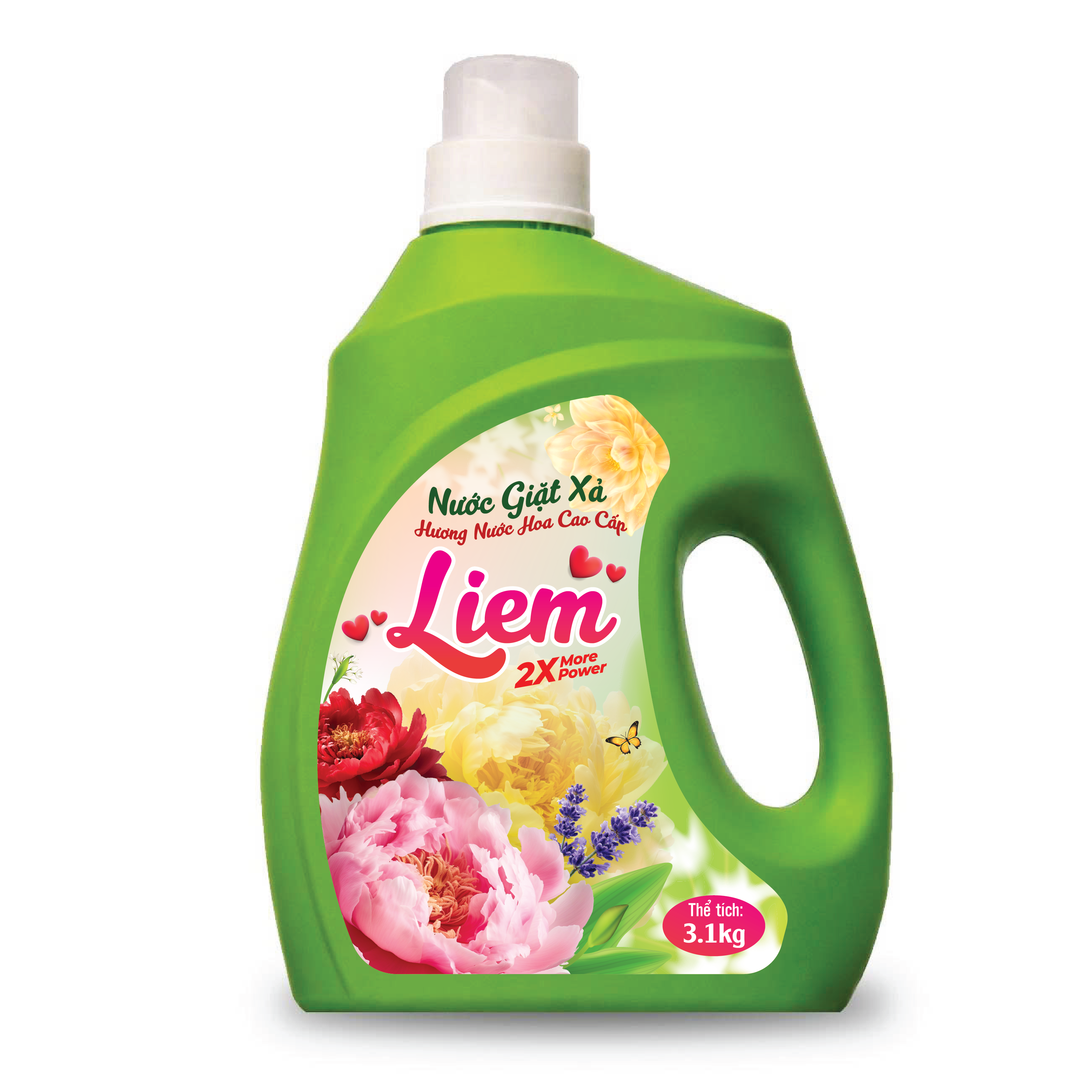 Nước giặt xả hương hoa cao cấp LIEM can 3.1kg